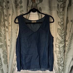 Denim Blue Sleeveless Top